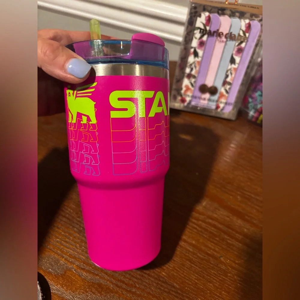 5 Piece Teacher Gift Set - Pink Small Stanley with Straw & much more! All new!